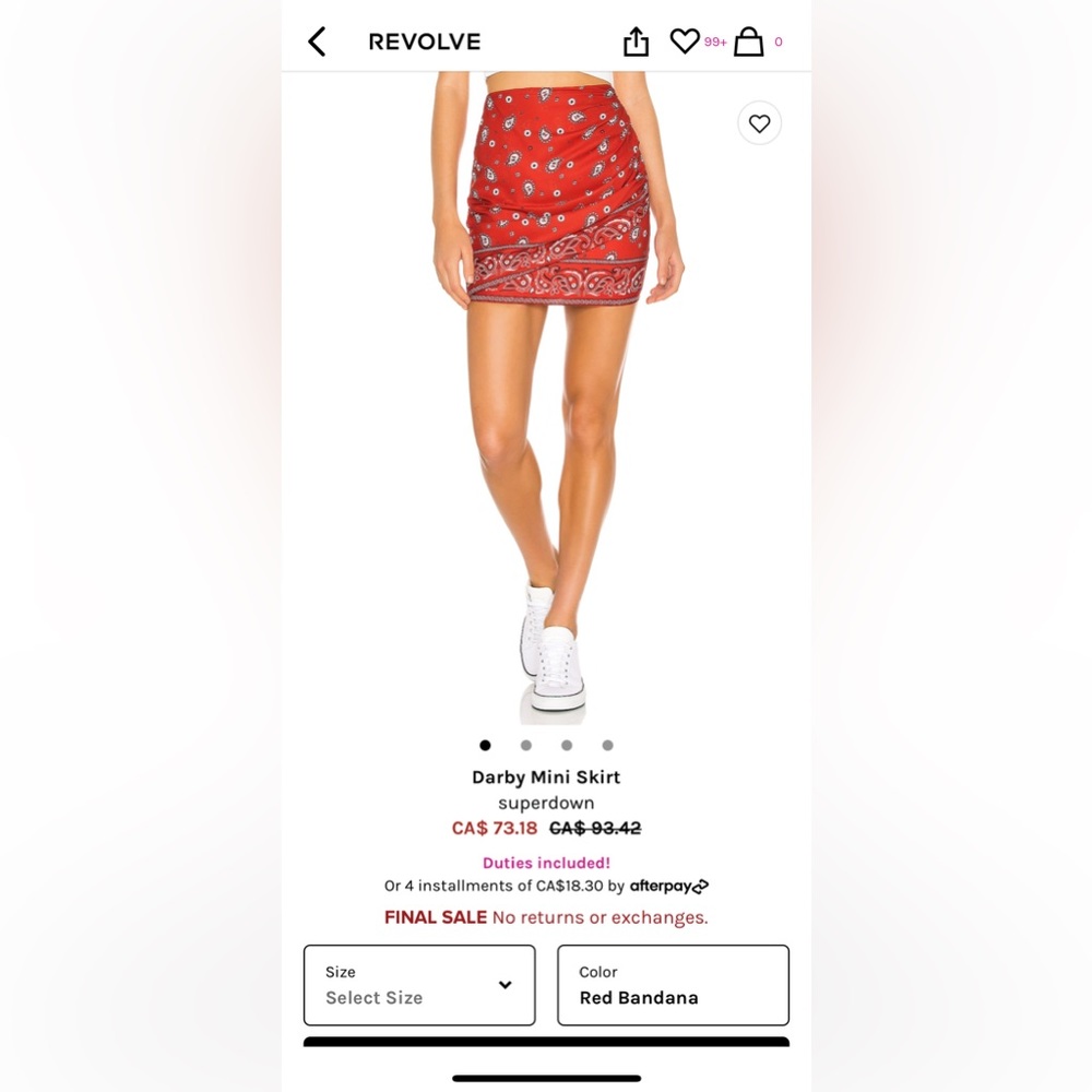 Super down bandana skirt